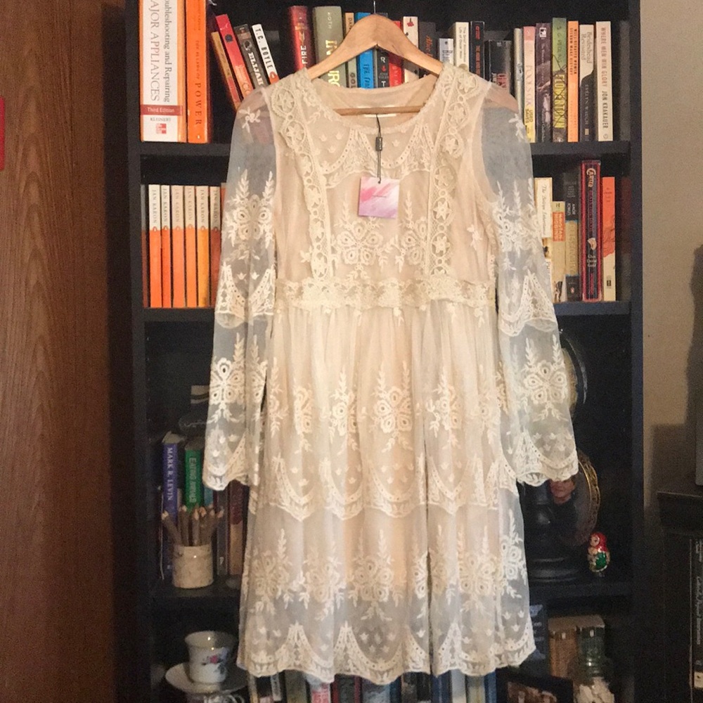 Boho Vintage-inspired lace dress.